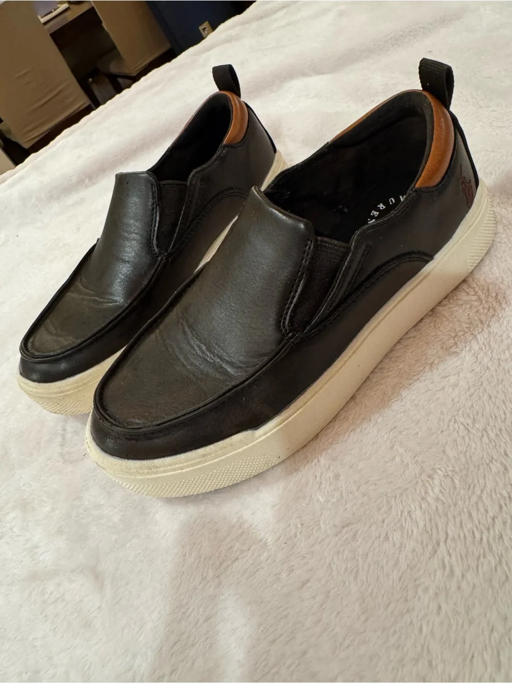 Polo Ralph Lauren black leather
